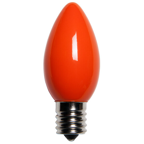 C9 Light Bulb, Orange Opaque