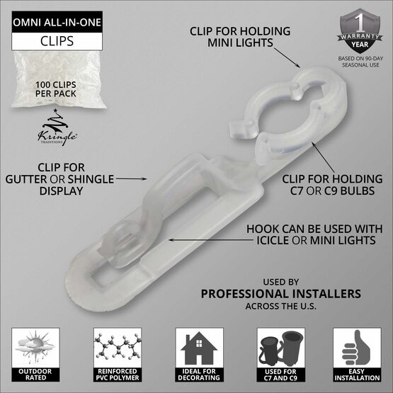 OMNI-All-In-One Clip, Pack of 100