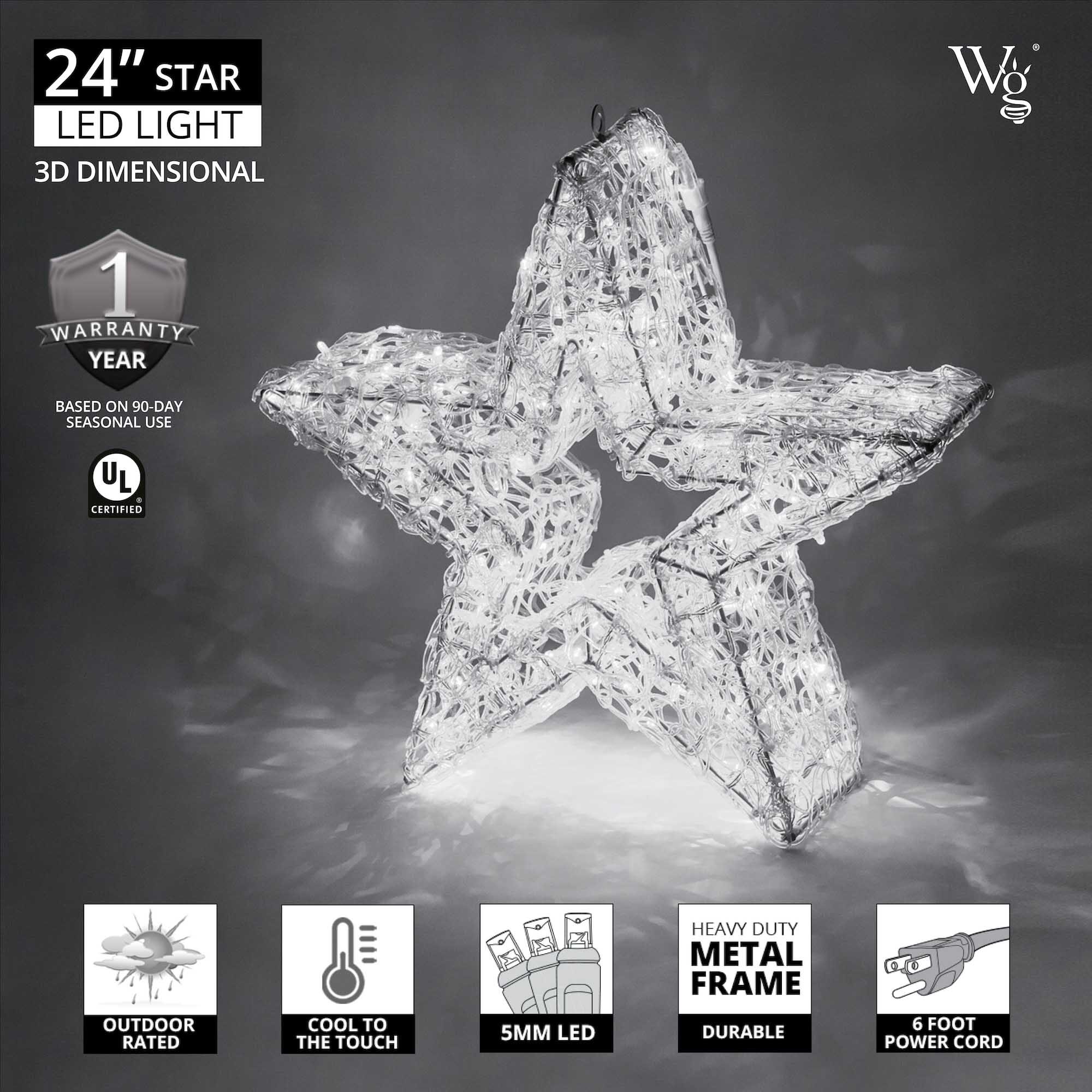 Wintergreen Lighting Five Point Star - Thumbnail 4