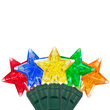 35 Multicolor Star LED Christmas Lights, 6" Spacing