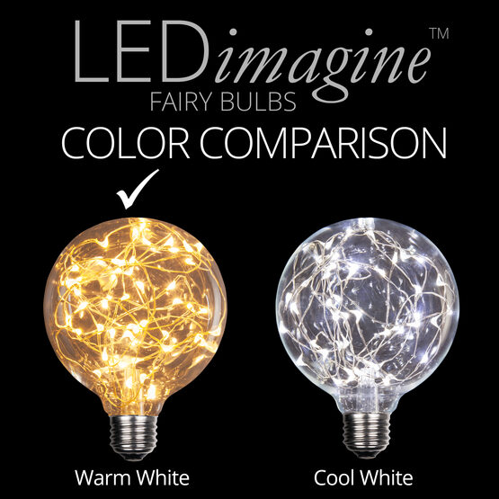 G95 LEDimagine TM Fairy Globe Light Bulb, Warm White