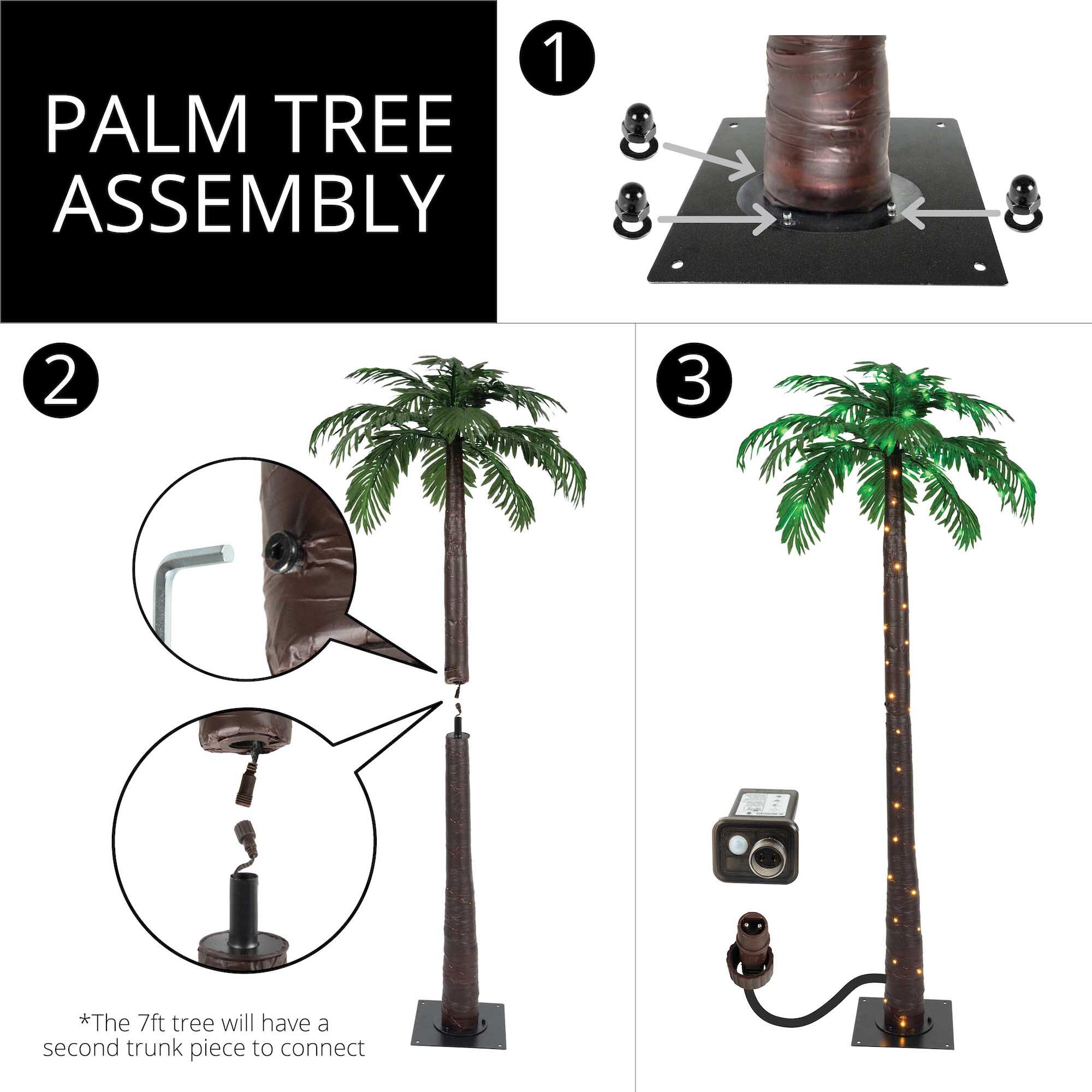 限定値下げ Shelby shade of Palm Tree Amazon.com: BrylaneHome 6'H Pre-Lit Single Palm Tree - Led : Home