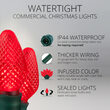 C7 Commercial LED String Lights, Red, Green Wire