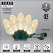 C7 Commercial LED String Lights, Warm White Twinkle, Green Wire