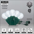 G12 Commercial LED String Lights, Cool White, Green Wire