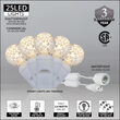 G12 Commercial LED String Lights, Warm White, White Wire