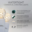 G12 Commercial LED String Lights, Warm White, White Wire
