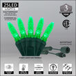 M5 Commercial LED String Lights, Green, Green Wire