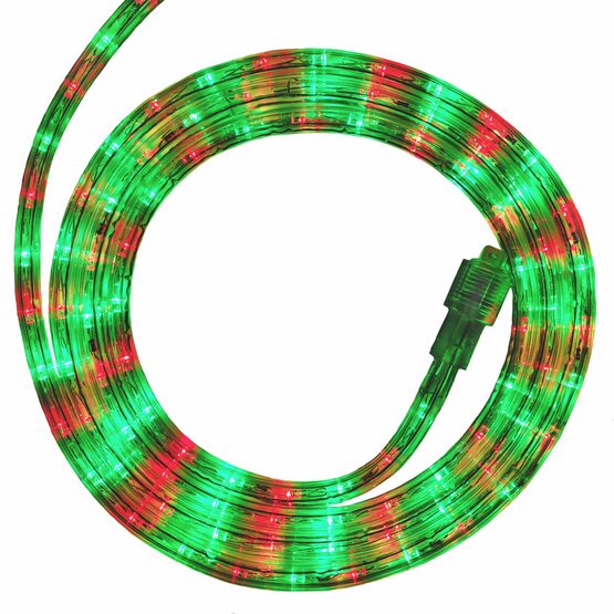 18' Red, Green LED Rope Light, 120 Volt, 1/2"