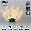17' C9 LED String Lights, Warm White, Green Wire