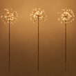10" Gold Starburst LED Lighted Branches, Warm White Lights, 3 pc