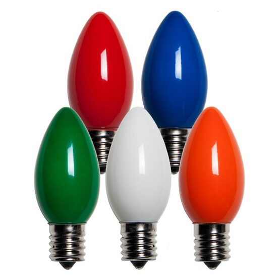 C9 Light Bulb, Multicolor Opaque