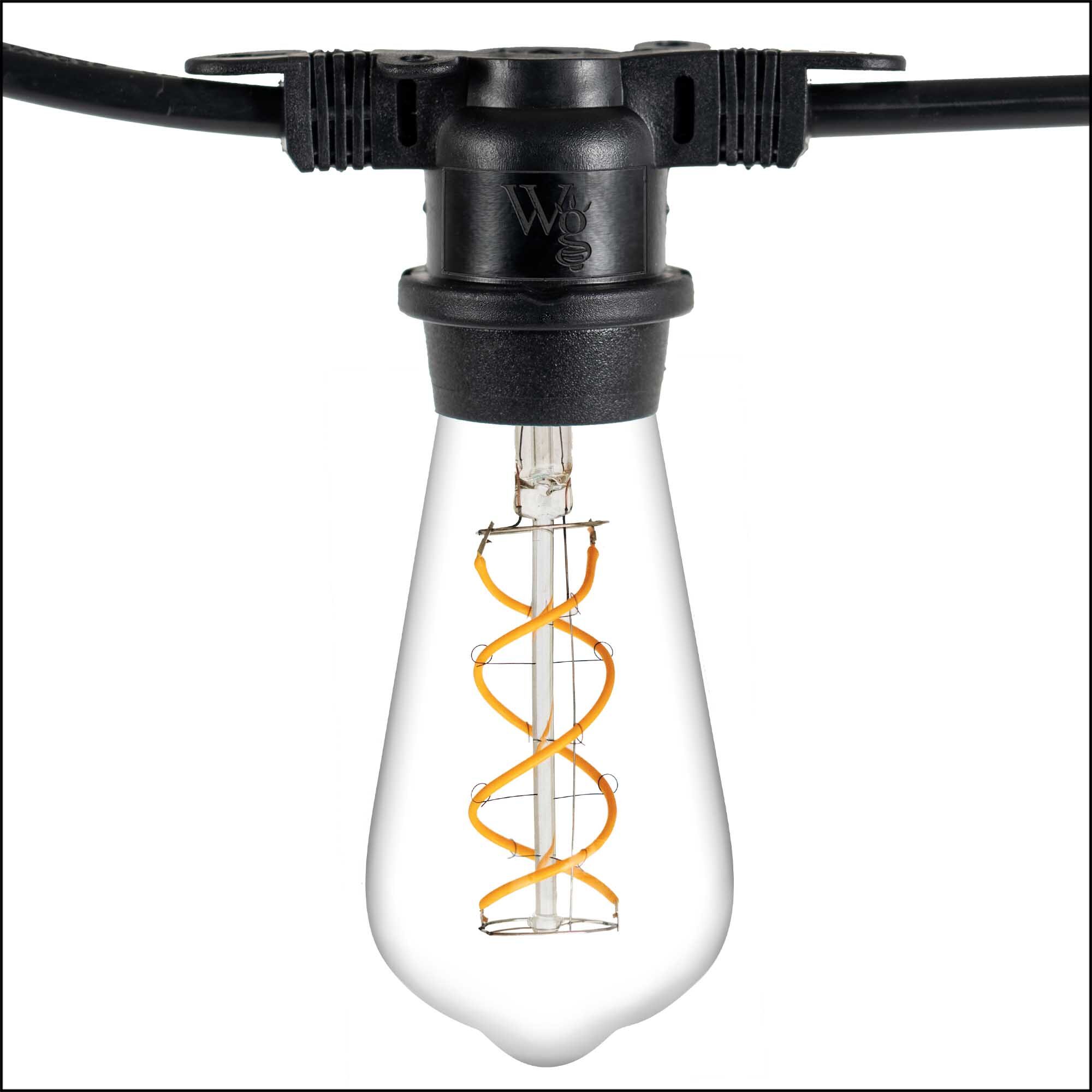 15' Commercial Patio String Light Set, 10 Warm White ST64