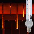 24" T8 120V Grand Cascade SMD LED Light Tubes, Amber Patio Lights