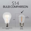 S14 120V Dimmable Shatterproof Vintage Filament LED Light Bulb, Warm White, 5-Pack