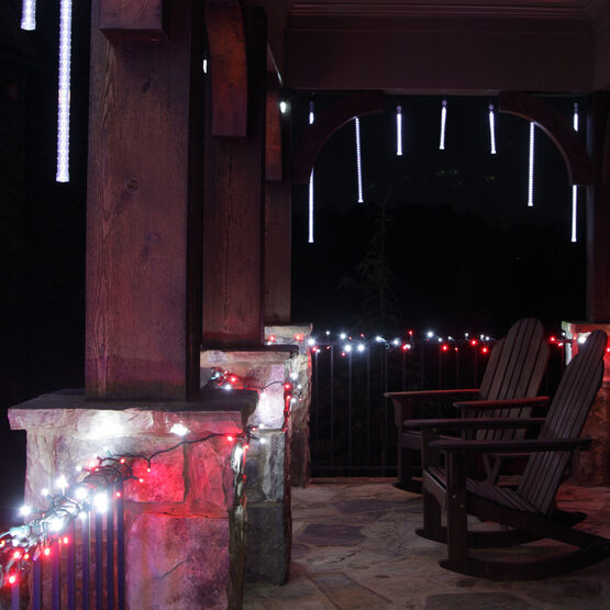 12" T8 120V Grand Cascade LED Light Tubes, Cool White, E17 Patio Lights