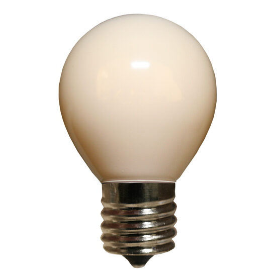 S11 Patio Light Bulbs, White Opaque