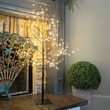 3' Black Fairy Light Tree, Warm White LED Lights 