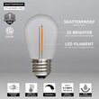 S14 120V Dimmable Shatterproof Vintage Filament LED Light Bulb, Warm White, 5-Pack