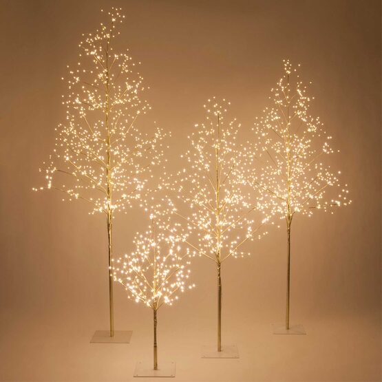 3' Gold Fairy Light Tree, Warm White LED Lights 