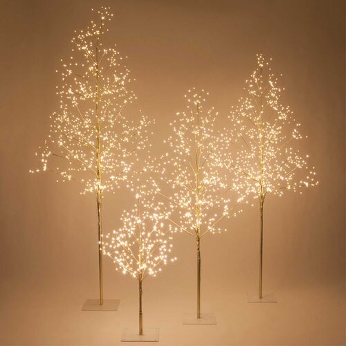 3' Gold Fairy Light Tree, Warm White LED Lights 