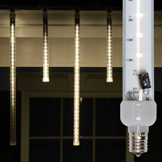 24" T8 120V Grand Cascade SMD LED Light Tubes, Warm White, E17 Patio Lights