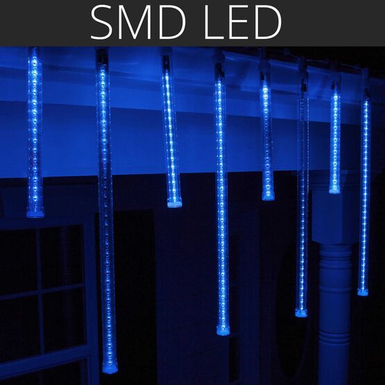 12" T8 120V Grand Cascade SMD LED Light Tubes, Blue Patio Lights