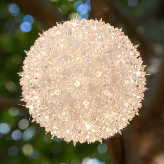 6" Light Sphere, 50 Twinkle Warm White T5 LED Lights