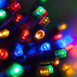 24' Wide Angle LED Mini Lights, Multicolor, Green Wire, Contractor Pack