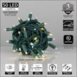 26' Wide Angle LED Mini Lights, Cool White, Warm White, Green Wire