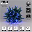 24' Wide Angle LED Mini Lights, Blue, Green Wire