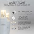 WeatherPRO TM 5mm Commercial LED String Lights, Warm White, White Wire