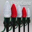 OptiCore C9 LED Walkway Lights, Cool White / Red, 4.5" Stakes, 50'