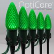 OptiCore C9 LED Walkway Lights, Green, 4.5" Stakes, 25'