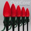 OptiCore C9 LED Walkway Lights, Red, 25', 5" PathPRO Stakes