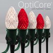 OptiCore C7 LED Walkway Lights, Red / Warm White, 50', 5" PathPRO Stakes