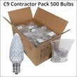 C9 OptiCore LED Light Bulbs, Cool White, E17 Base, Contractor Pack