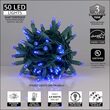 26' Wide Angle LED Mini Lights, Blue, Green Wire