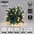 17' Wide Angle LED Mini Lights, Warm White, Green Wire