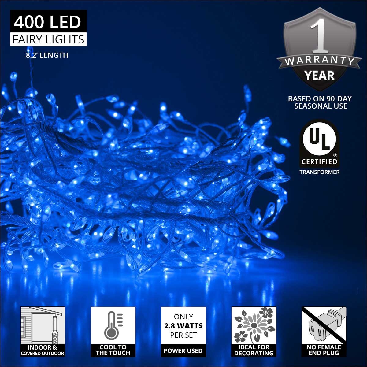 fairy cege / Color：Blue Amazon.com: BrizLabs Christmas Fairy Lights - 66ft 200 LED