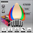 C7 Smooth OptiCore LED Light Bulbs, Multicolor, E12 Base