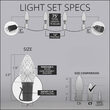 75' Patio String Light Set, 75 Red, White and Blue C7 OptiCore LED Bulbs