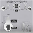 75' Patio String Light Set, 75 Red, White and Blue C7 OptiCore LED Bulbs