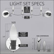 75' Patio String Light Set, 75 Red, White and Blue C9 OptiCore LED Bulbs