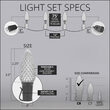 75' Patio String Light Set, 75 Red, White and Blue C9 OptiCore LED Bulbs