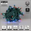 Patriotic Red, White and Blue Outdoor LED String Lights with Flash, 50 ct, 6" Spacing 5MM