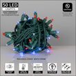 Patriotic Red, White and Blue Outdoor LED String Lights with Flash, 50 ct, 6" Spacing 5MM
