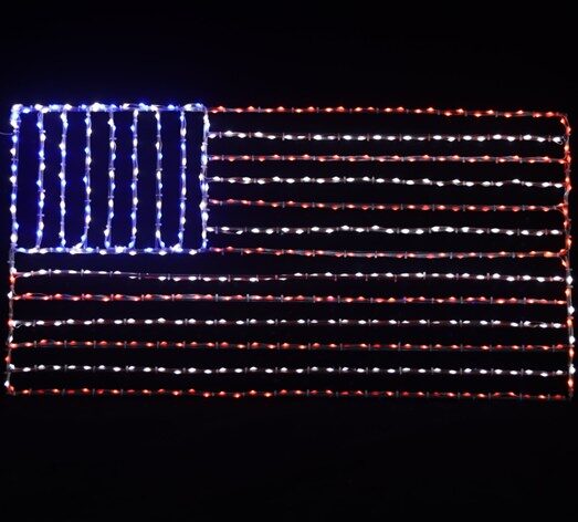 19" LED Patriotic American Flag 