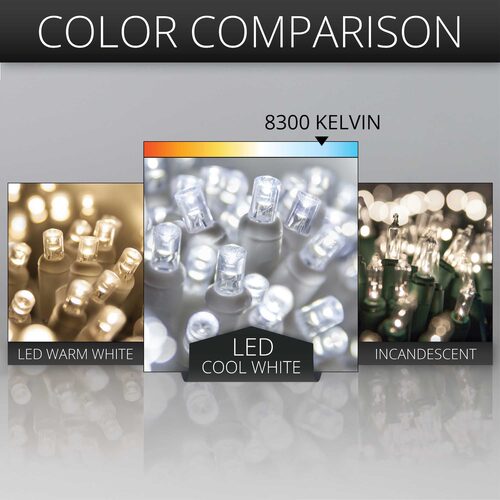LED StretchNet Pro® Column Wrap Lights, Cool White, White Wire - Yard Envy