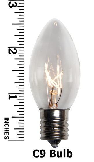 230V C9 Light Bulb, Clear